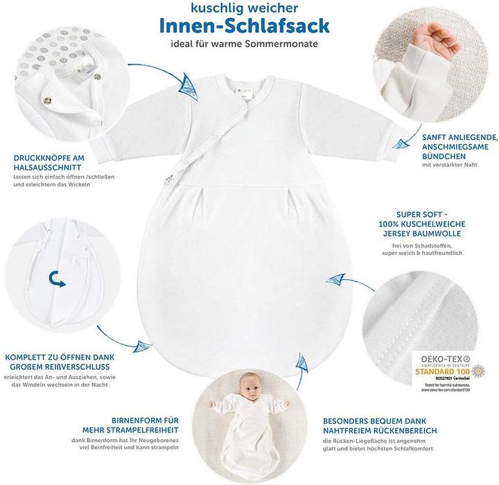 Produktbild Coconette Schlafsäcke 2-tlg. Schlafsack-Set - Circle Weiss Grau - (Winter)