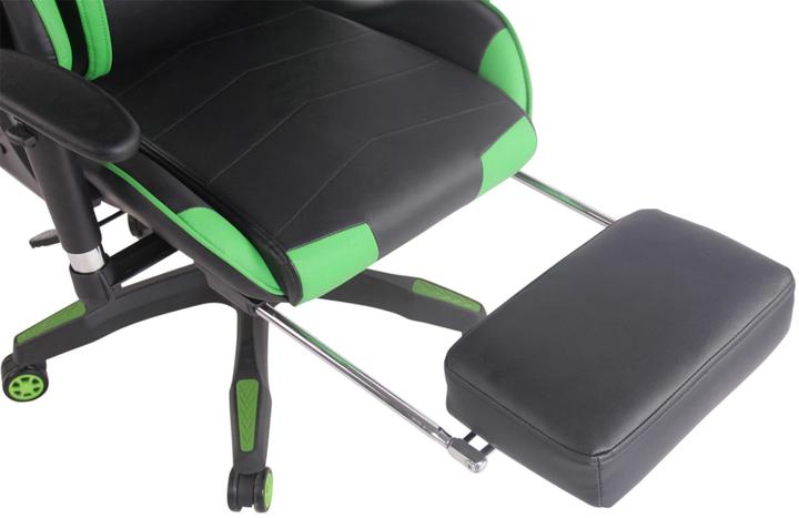 Image du produit CLP Chaise de bureau Racing Turbo avec repose-pieds, noir/vert