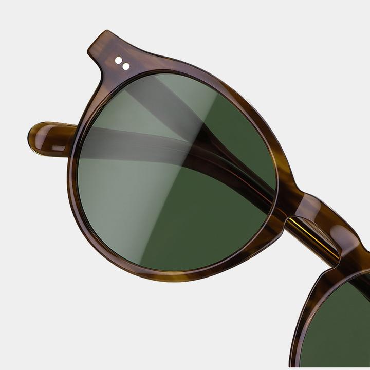 Immagine prodotto James Dixon Gestreift/Grün – Oxford – Rund – Acetat – Sonnenbrille