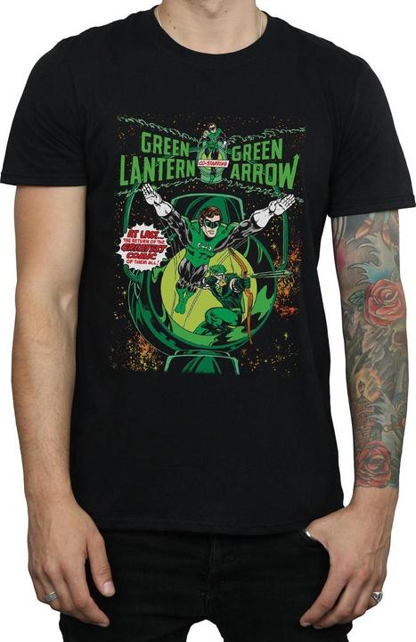 Immagine prodotto Maglietta in cotone con copertina a fumetti di Lanterna Verde e Freccia Verde (L)