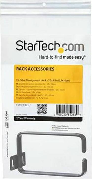 Image du produit StarTech Cheminement Des Câbles En Rack Anneau En D