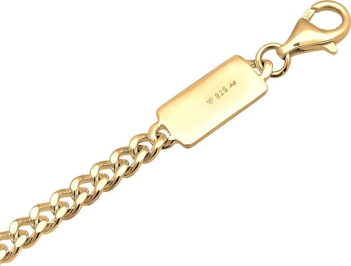 Immagine prodotto Kuzzoi Bracciale Uomo Curb Chain Perle Solide Argento 925 (21 cm, Argento 925, Perle di conchiglia, Acciaio inossidabile)