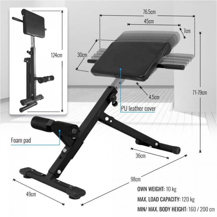 Produktbild Gorilla Sports Hyperextension Rückentrainer