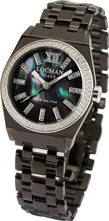 Immagine prodotto Locman Orologio da donna Stealth con diamanti 1,76 ct. nero Ref.0204PG (Orologio da polso analogico, 33 mm)