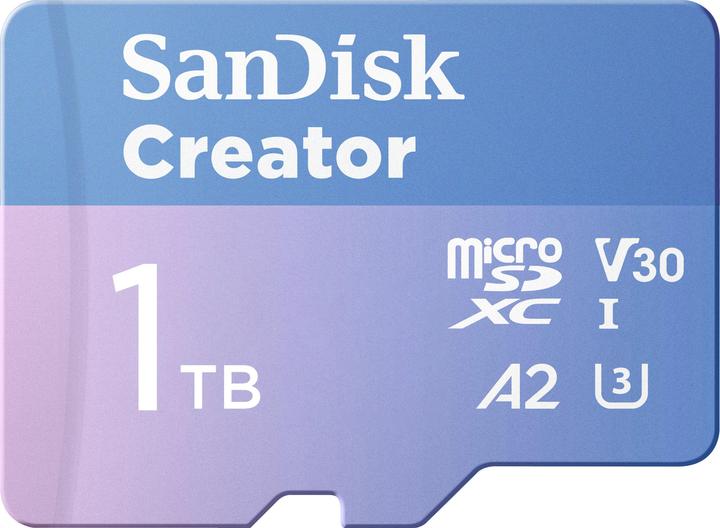 Actual product image SanDisk Creator UHS-I V30 (1000 GB, microSDXC, U3, UHS-I)