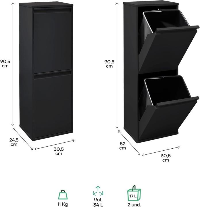 Immagine prodotto Arregui Basic CR206-B Mülltrennsystem (34 l)