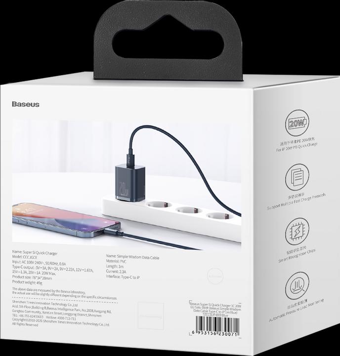 Produktbild Baseus Super Si Set Quick Charger (20 W)
