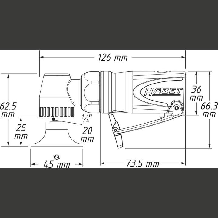 Produktbild HAZET 9033M-11 Mini-Tellerschleifer (Exzenterschleifer, 224 W)