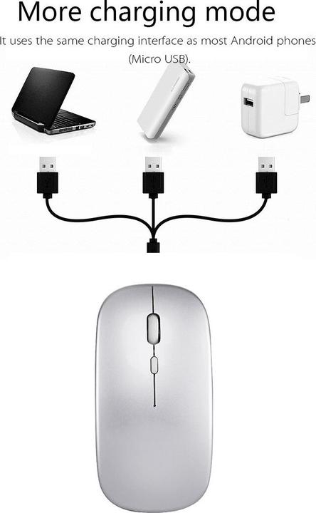 Actual product image PhoneLook Wireless Bluetooth Mouse 2.4 Ghz + 1200dpi micro USB Magic Black matt (Wireless)