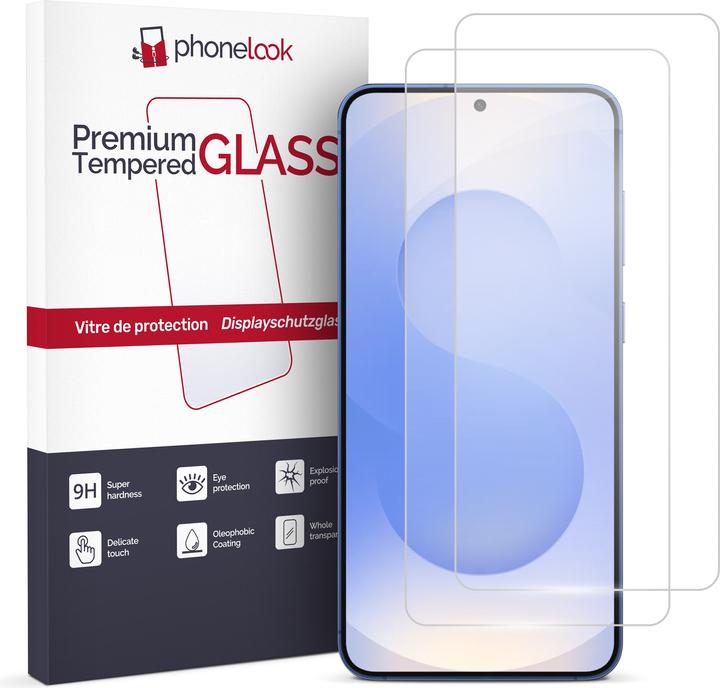 PhoneLook Pack de 2 vitres de protection d'écran en verre trempé (2 pièce(s), Samsung Galaxy S25)