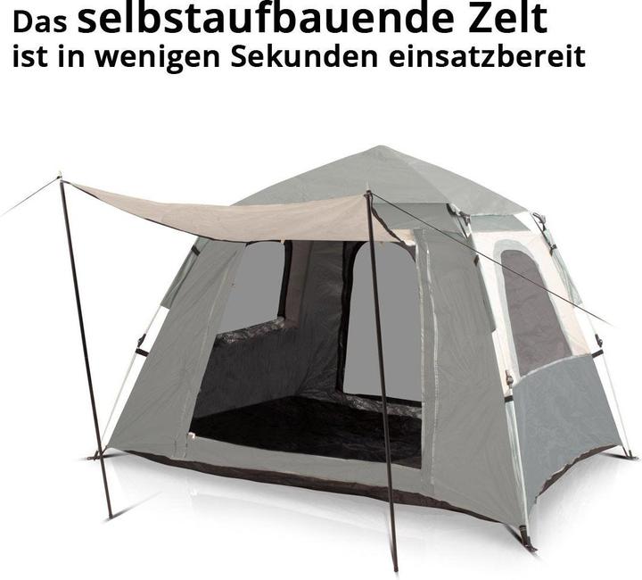 Produktbild Stahlwerk Campingzelt Z-210 ST 210 x 160 cm selbstaufbauendes Pop-Up-Zelt (2.30 kg, 2 Personen)