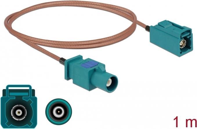 Produktbild Delock Antennenkabel FAKRA Z Stecker > FAKRA Z Buchse RG-316 1 m (2 dB, Antennenkabel)
