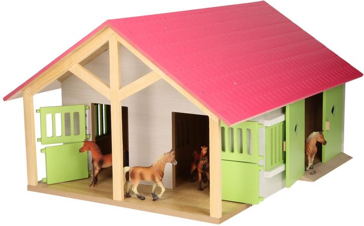 Image du produit Kids Globe Farming Écurie Rose avec 2 boxes et rangement