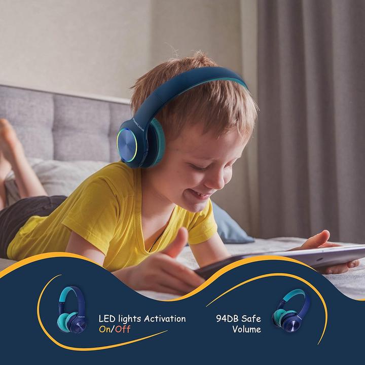 Produktbild PowerLocus PLED Bluetooth-Kinderkopfhörer blau