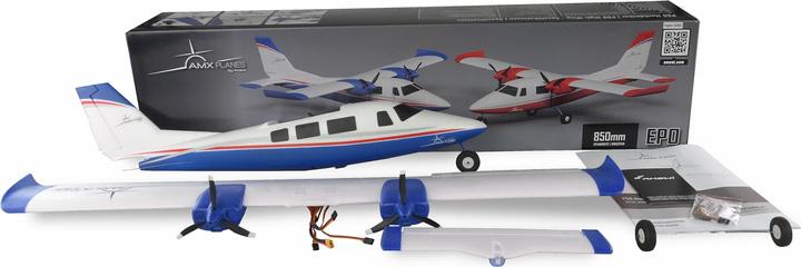 Immagine prodotto Amewi AMXPlanes P68 bimotore blu ad ala alta (Motore multiplo)