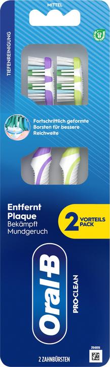 Oral-B Pro-Clean 40 Medium 2ct Handzahnbürste (Medium, 2 x)