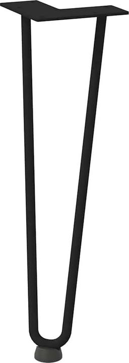 VidaXL Haarnadelbeine 4 Stk. Schwarz 42 cm Massivstahl Hairpin Tischbein