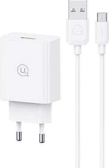 Actual product image Usams Zestaw szybkiego ład. Micro 2a 1m Fast Charging biały/white SC series(CC083) (18 W)