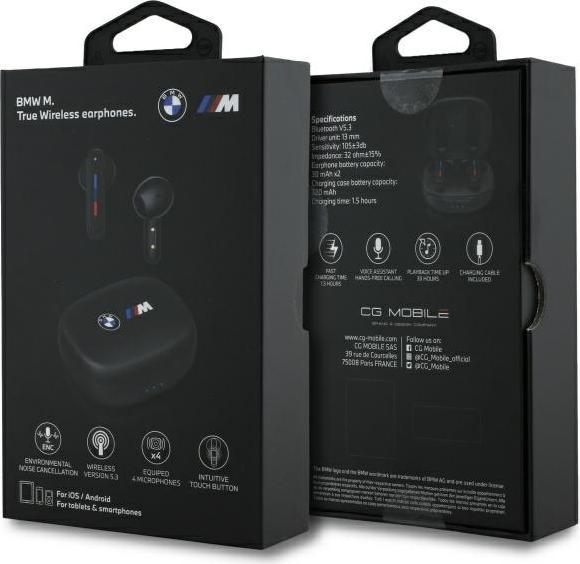 Immagine prodotto BMW Cuffie Bluetooth BMBEMIATP20LOK TWS + docking station nero/nero Loghi stampati (Senza fili)