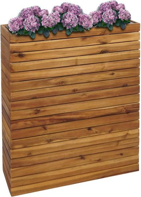 Produktbild Mendler Pflanzkasten HWC-L21, eckig 77x63x23cm Outdoor Akazie, braun (63 cm)