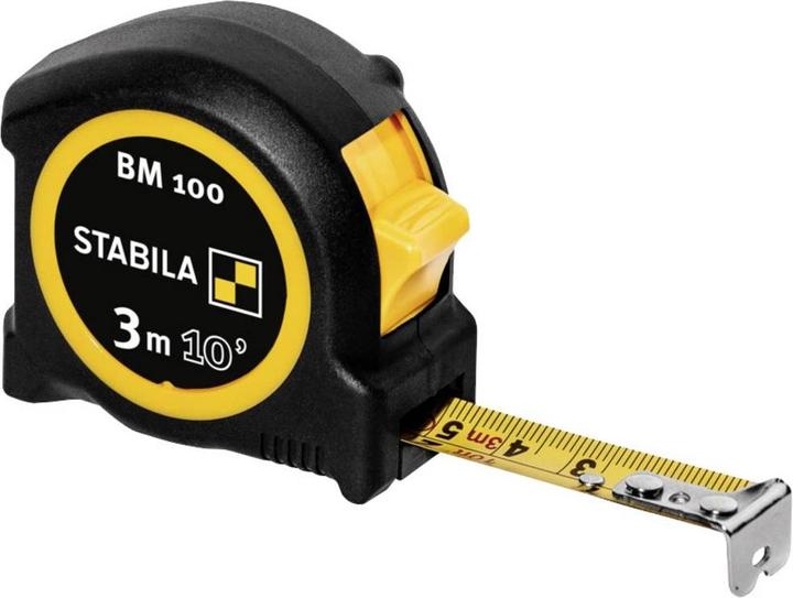 Stabila Taschenbandmass BM 100, cm/inch-Skala (cm)
