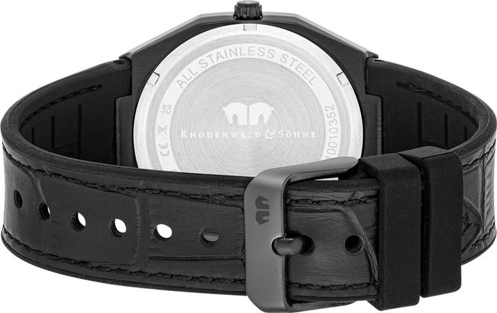 Produktbild Herren Quarzuhr Cooledge Echtleder/Silikon schwarz - 26515 (Analoguhr, 42 mm)