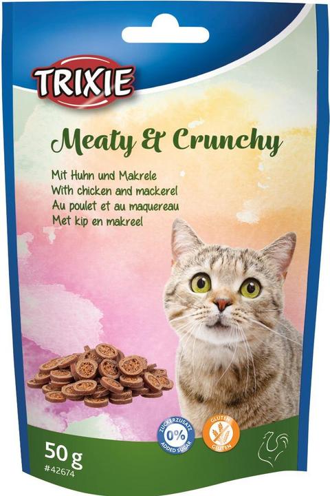 Image du produit Trixie Friandise pour chat Meaty & Crunchy, poulet/maquereau, 50 g (Junior, Adulte, Senior, 1 pcs, 50 g)