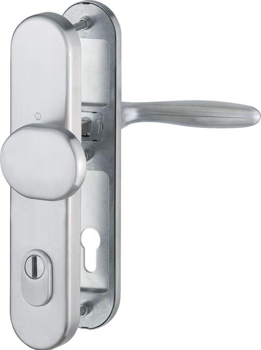 Hoppe Wechselgarnitur VERONA - DIN 92mm, Edelstahl, PZ für TS 67-72mm, m. KZS (Türschildgarnitur)