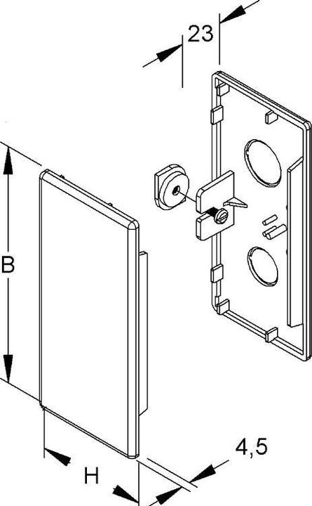 Actual product image Kleinhuis GmbH Co. KG End piece 60x230 pure white RAL 9010