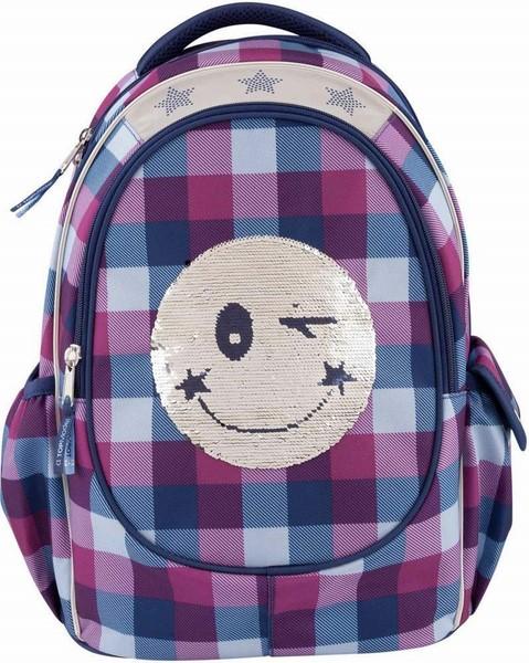 Depesche TOPModel - Schulrucksack Pailletten Smiley blau