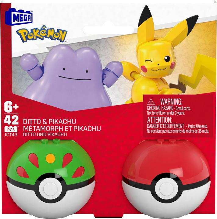 Actual product image MEGA Pokémon 2-piece Pokéball set - Pikachu and Ditto