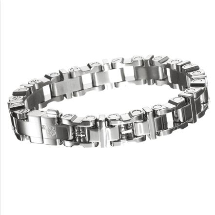 Simmons Jewelry Co. Armband Edelstahl Housten 13 mm (1.30 cm, Edelstahl)