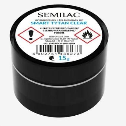 Image du produit Semilac Smart Titan Clear Nail Builder for Hard Strong Nails and Nail Art 15g