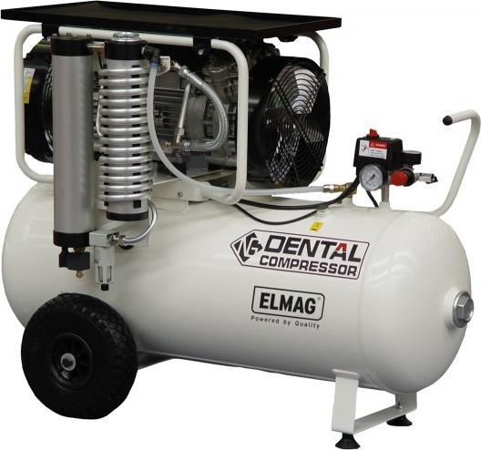 Produktbild Elmag - Dentalkompressor 480/8/90W - fahrbar EXTREME 4D 90L 2,50CV inkl. Adsorptionstrockner, 250 l/ (8 Bar, 90 l)