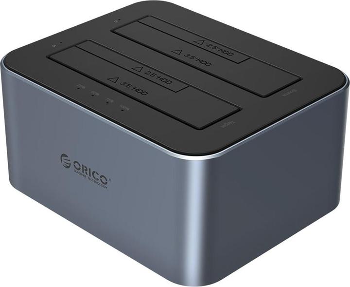 Image du produit Orico Station d'accueil HDD / SSD 6626C3-C-V1 2-Drive for SATA 2.5inch / 3.5inch, Grey