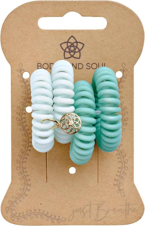 Immagine prodotto Trisa Corpo Mente e Anima Spirale Scrunchie Yoga Menta 4 cm (Elastico per capelli)
