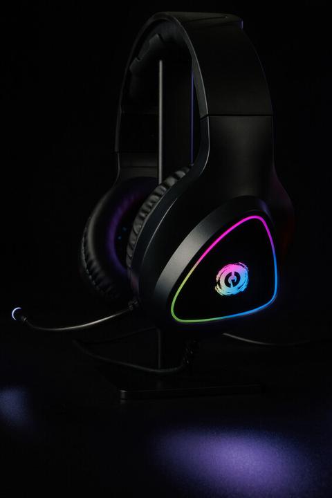 Image du produit Canyon GH-6, Shadder gaming headset, USB / 2x 3.5mm jack, 2m cable, multicolor RGB backlight, black (Filaire)
