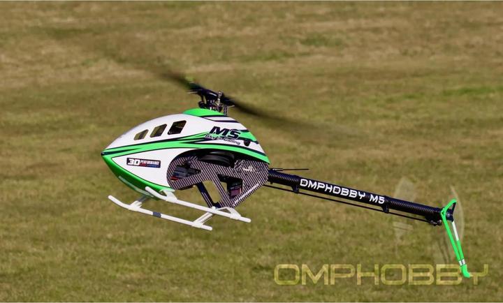 Actual product image OMP Hobby Helikopter M5 Aurora-Green Bausatz und Rotorblätter