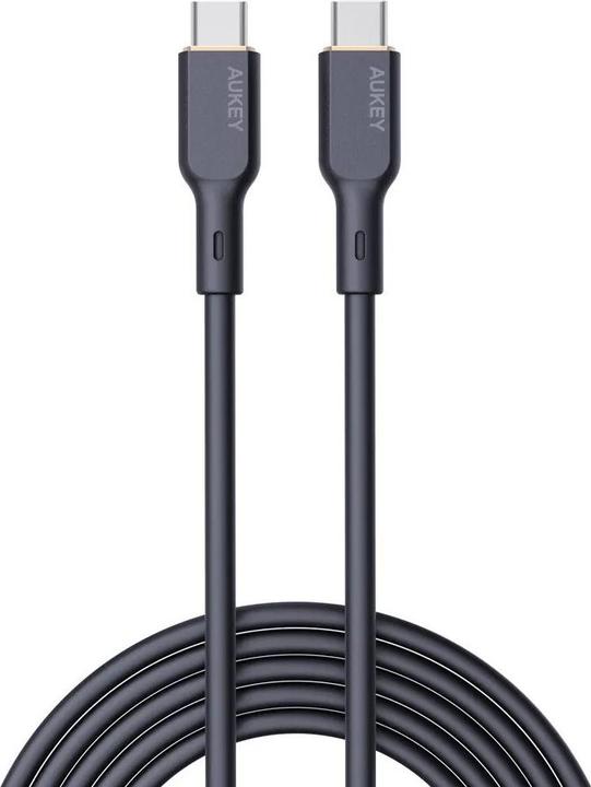 Produktbild Aukey USB-C Cable in Silicone, 100W, 1m - Black (1 m, USB 3.2 Gen 1, 100 W)