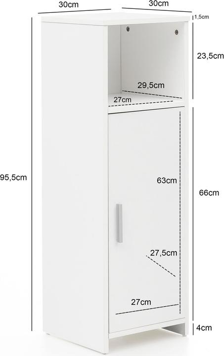 Actual product image Wohnling Liam (30 x 30 x 96 cm)