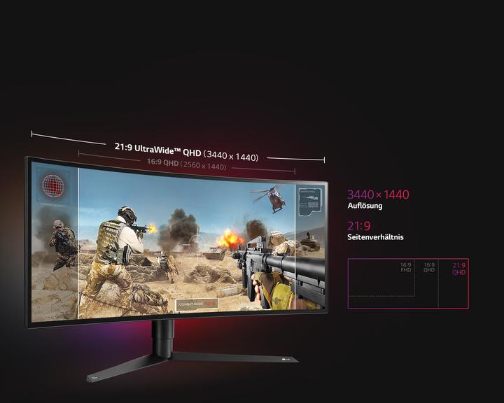 Produktbild LG 34GK950G-B (3440 x 1440 Pixel, 34")