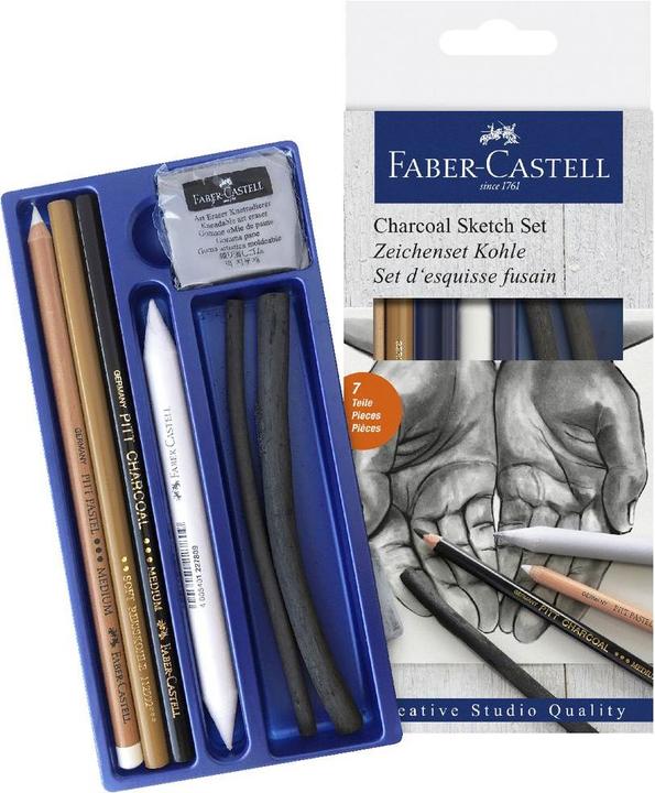 Produktbild Faber-Castell Zeichenset Kohle (Sortiert, 7 x)