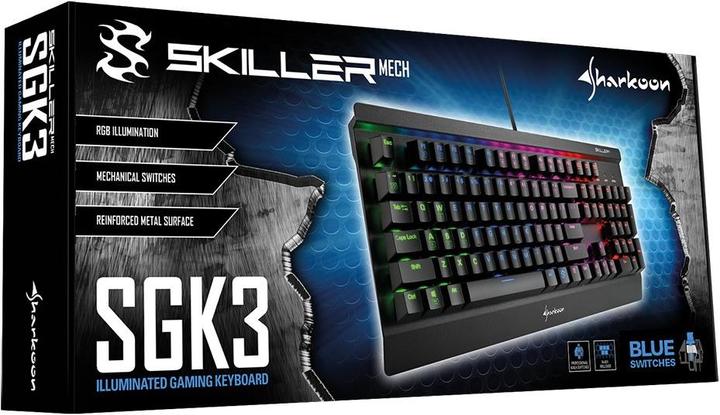 Produktbild Sharkoon Skiller Mech SGK3 (Raudona) (US, Kabelgebunden)