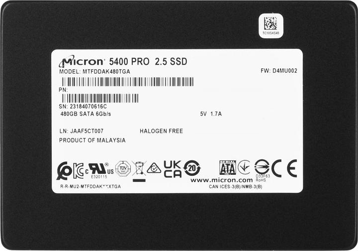 Image du produit Micron 5400 PRO SATA SSD (480 Go, 2.5")