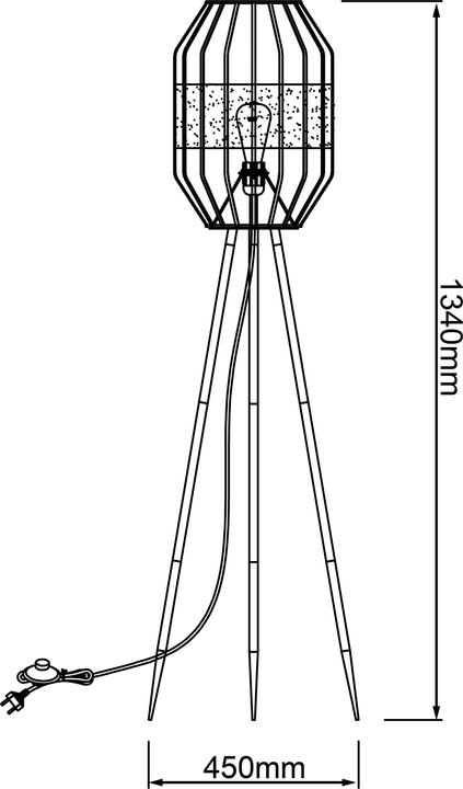Productafbeelding Brilliant Helling E27 / STA1 / w/o lamp Vloerlamp, driepoot (E27)