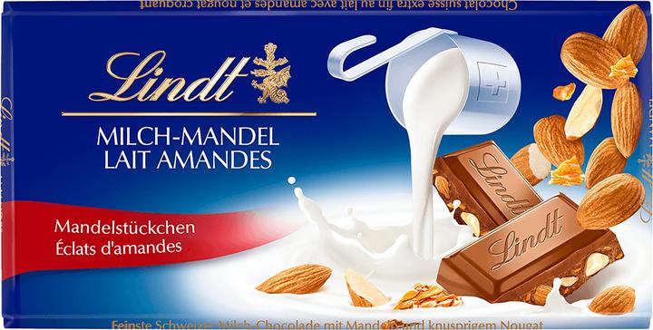 Immagine prodotto Lindt Barretta di cioccolato al latte e mandorle (100 g)