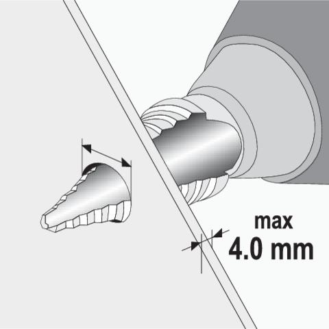 Actual product image Yato Metal step drill set 3-piece, 3-20 mm, titanium-coated, HSS steel (YT-44731) (3-12mm, 4-20mm, 4-12mm)