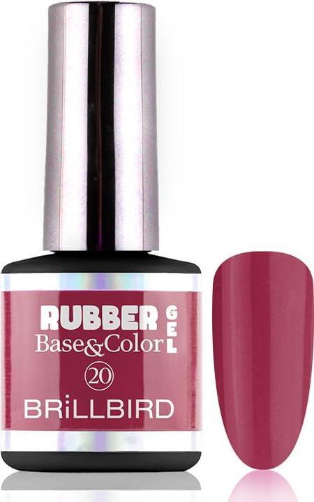 BrillBird Rubber Gel Base&Coral #20 8ml (Coral #20, UV-Gel Lack)