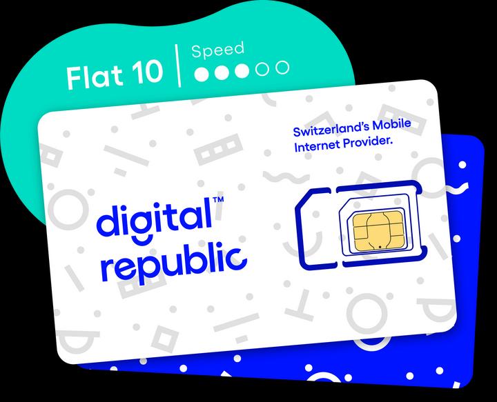 Produktbild Digital Republic SIM-Karte Unlimitiert Internet für 30 Tage - Medium Speed (30 Tage unlimitiert 10 Mbit/s)