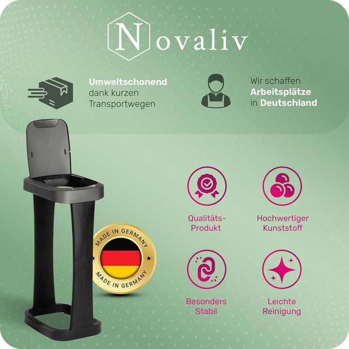 Actual product image Novaliv 5er-Set Müllsackständer mit Deckel für 70L-120L Müllsäcke, extra Robust & fester Stand Outdo (120 l)